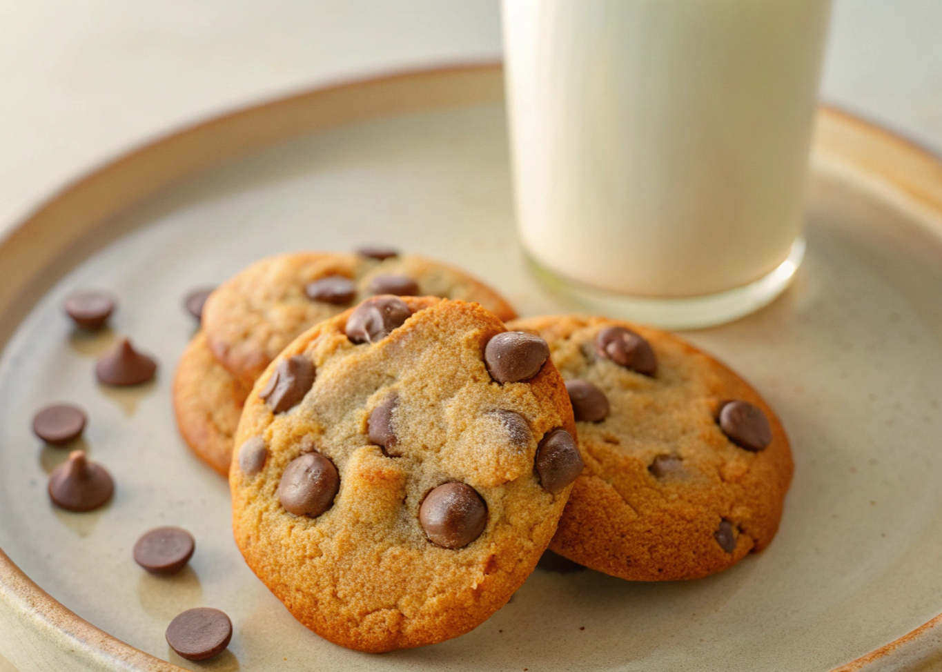 Bolacha com pepitas de chocolate